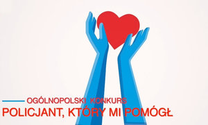 Logo konkursu &quot;policjant, który mi pomógł&quot;.