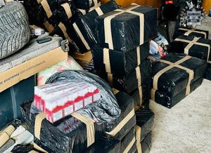 zabezpieczona krajanka w workach i kartonach.