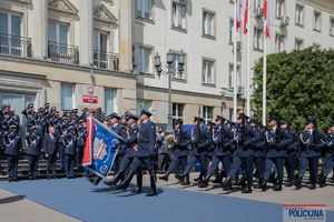 Uroczystość wręczenia odznaczeń i nominacji na wyższe stopnie policyjne w Komendzie Głównej Policji.