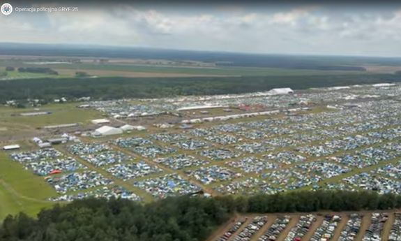 31. Pol’and’Rock Festival widok z lotu ptaka.