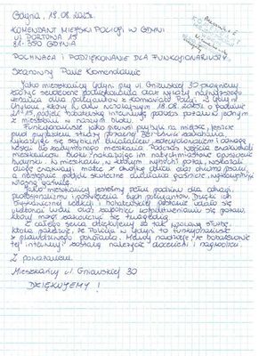 ręczne podziękowania.