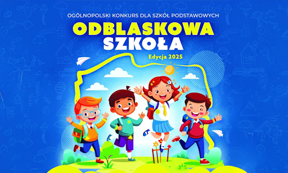 Plakat promujący konkurs: Odblaskowa szkoła.