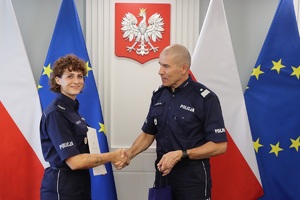 Uczestnicy spotkania z I Zastępcą Komendanta Głównego Policji nadinsp. Romanem Kusterem.