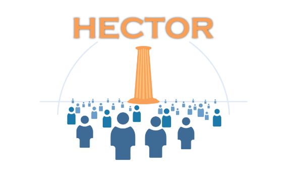 Grafika z żółtym napisem HECTOR.