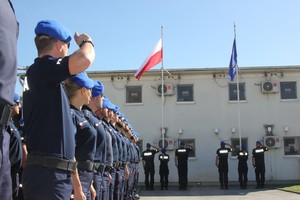 Ceremonia powitalna XXXVIII rotacji Jednostki Specjalnej Polskiej Policji w Kosowie.