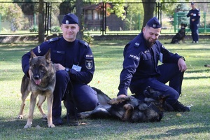 Policjanci z psami podczas Mistrzostw.