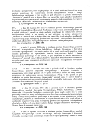 Strona wyroku sądu.