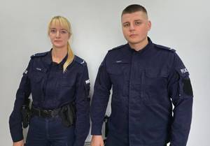 para policjantów kobieta i mężczyzna