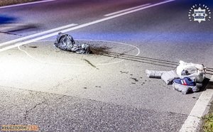 Miejsce potrącenia pieszego.