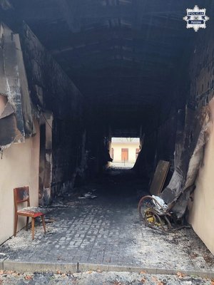 Budynek, w którym wybuchł pożar.