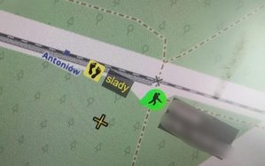 ekran, na nim napisane &quot;ślady&quot;.