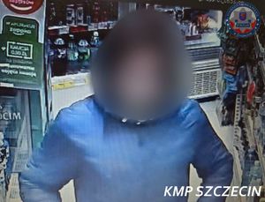 Zatrzymany za wywołanie fałszywego alarmu - stop klatka ze sklepowego monitoringu.