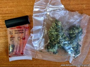 widać wagę, narkotyki w woreczku foliowym i zgrzewnicę. białe kryształki w worku foliowym, następnie dłoń w gumowej rękawiczce przekłada worki z marihuaną w kartonie. radiowóz, policjanta, który zakłada kajdanki zatrzymanemu, który leży na ziemi, następnie widok na pomieszczenie, w którym są paczki i worki z narkotykami, leżący luźno susz i półki na których są różne przedmioty. W pomieszczeniu panuje rozgardiasz.