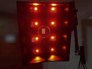 specjalistyczny sprzęt policyjny. Czerwone światło. lampy.