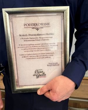 Dyplom z podziękowaniami.