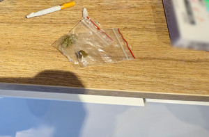 marihuana w woreczku.