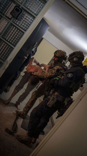 Akcja zatrzymania podejrzewanego.