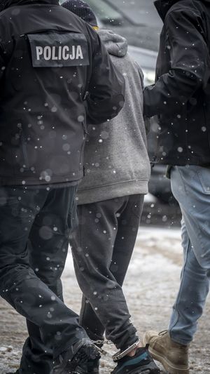 Akcja zatrzymania podejrzewanego.