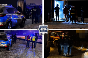 kolaż zdjęć z policjantami.