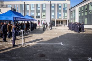 Uroczystość otwarcia Komendy Powiatowej Policji w Opatowie.