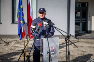 Uroczystość otwarcia Komendy Powiatowej Policji w Opatowie.