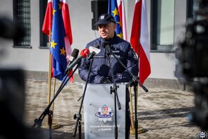 Uroczystość otwarcia Komendy Powiatowej Policji w Opatowie.