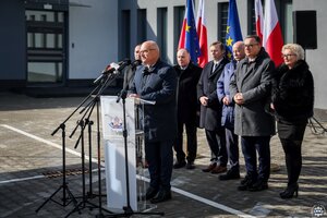 Uroczystość otwarcia Komendy Powiatowej Policji w Opatowie.