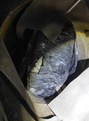 Zabezpieczone środki w workach.