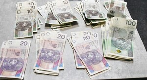 Zabezpieczona gotówka.