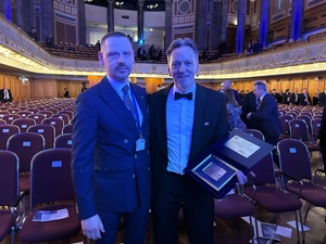 Komendant Główny Policji i Szef Bundeskriminalamt podczas uroczystych obchodów.