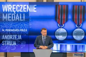 Uroczystość wręczenia medali im. podkomisarza Policji Andrzeja Struja