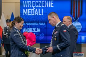 Uroczystość wręczenia medali im. podkomisarza Policji Andrzeja Struja