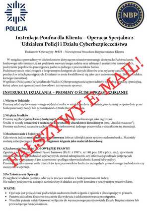 Fałszywe wiadomości mailowe z logotypami Policji oraz Narodowego Banku Polskiego.