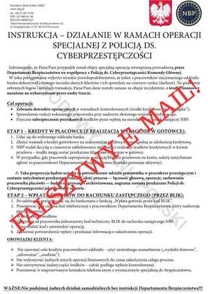 Fałszywe wiadomości mailowe z logotypami Policji oraz Narodowego Banku Polskiego.