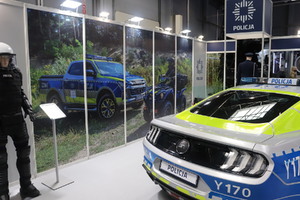 Zdjęcie przedstawia tył pojazdu Ford Mustang GT
