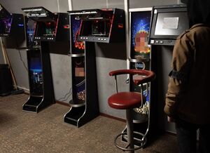 automaty do gier, ekran komputera.