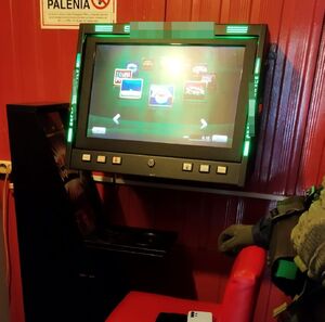 automaty do gier, ekran komputera.