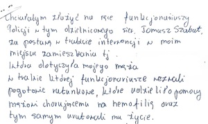 Zdjęcie podziękowań.