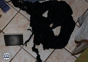Spalone ubranie.