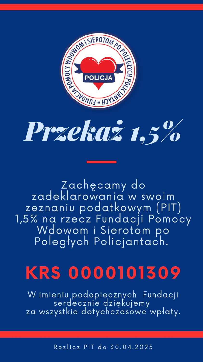 Pomóż tym, którzy zostali po bohaterach – przekaż 1,5% podatku!