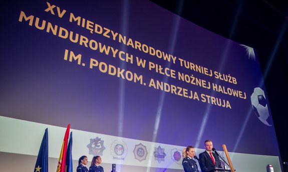 Gala otwarcia XV Międzynarodowego Turnieju Służb Mundurowych w Piłce Nożnej Halowej im. podkom. Andrzeja Struja