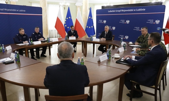 Odprawa służb w Lubelskim Urzędzie Wojewódzkim w Lublinie