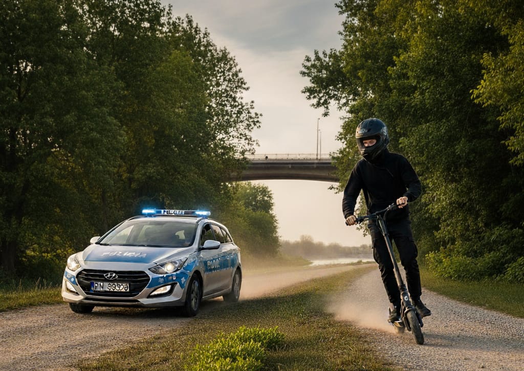 Pościg za 16-latkiem na hulajnodze elektrycznej