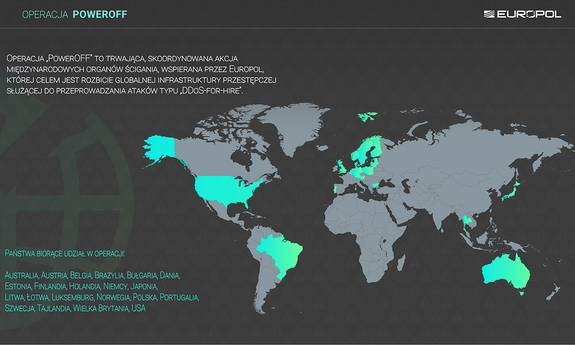 Globalna operacja Europolu wymierzona w ponad 75 000 użytkowników zaangażowanych w ataki DDoS