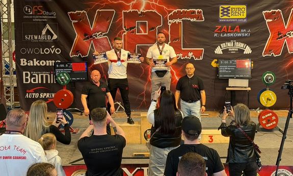 Nowodworski policjant asp. Paweł Marczak podwójnym mistrzem Europy i mistrzem Polski służb mundurowych w wyciskaniu sztangi leżąc