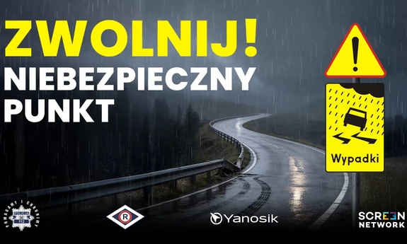 Zwolnij - niebezpieczny punkt!
