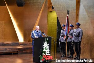 przemówienie Komendanta Wojewódzkiego Policji w Szczecinie