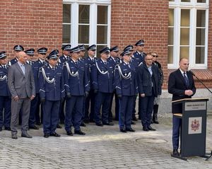 Wręczenie medali za długoletnią służbę oraz ślubowanie nowych policjantów