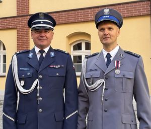 Wręczenie medali za długoletnią służbę oraz ślubowanie nowych policjantów