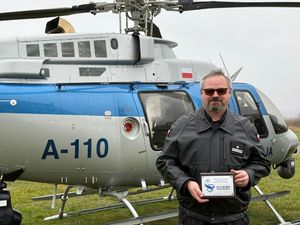 Chrzest śmigłowca Bell 407 GXi Zachodniopomorskiej Policji